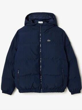 Lacoste Kid's' Navy Hooded Puffer Jacket Size 5